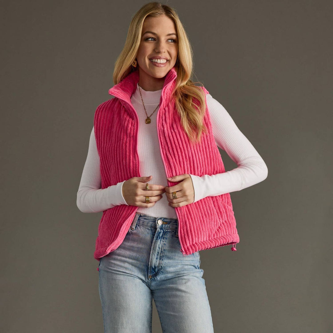 Pink Corduroy Vest