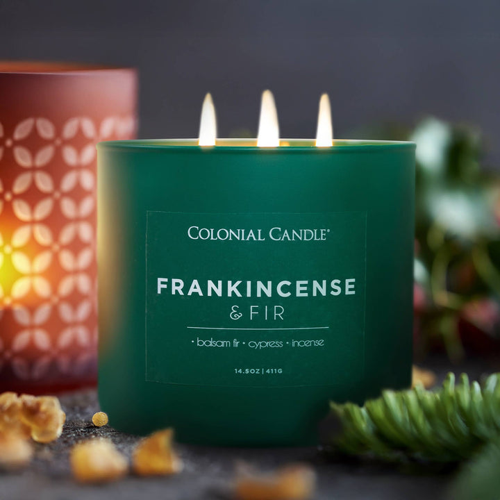 Frankincense &amp; Fir Scented Jar Candle, Soy Blend Wax, 14.5oz