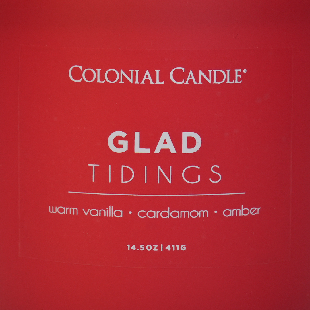 Glad Tidings Scented Jar Candle, Soy Blend Wax, 14.5oz