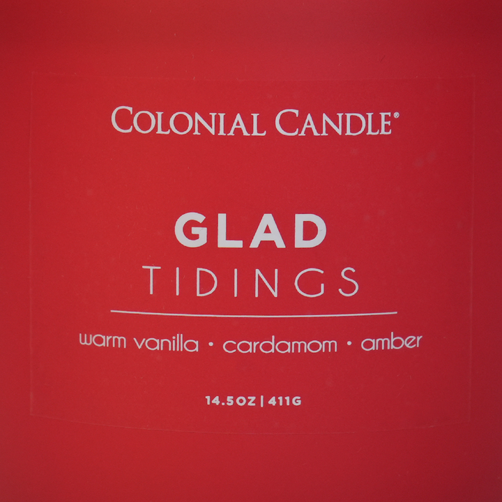 Glad Tidings Scented Jar Candle, Soy Blend Wax, 14.5oz