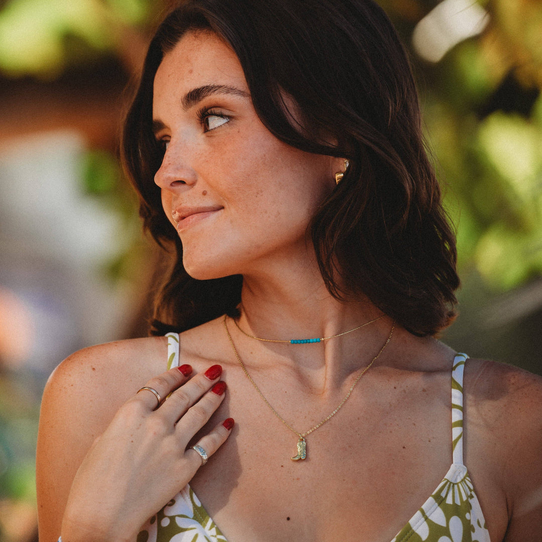 Cowboy Boot Necklace Set