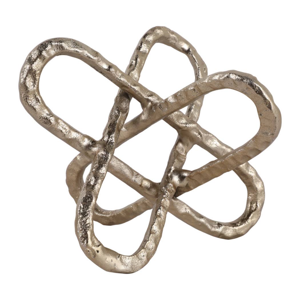 Gold Metal Knot Sculpture