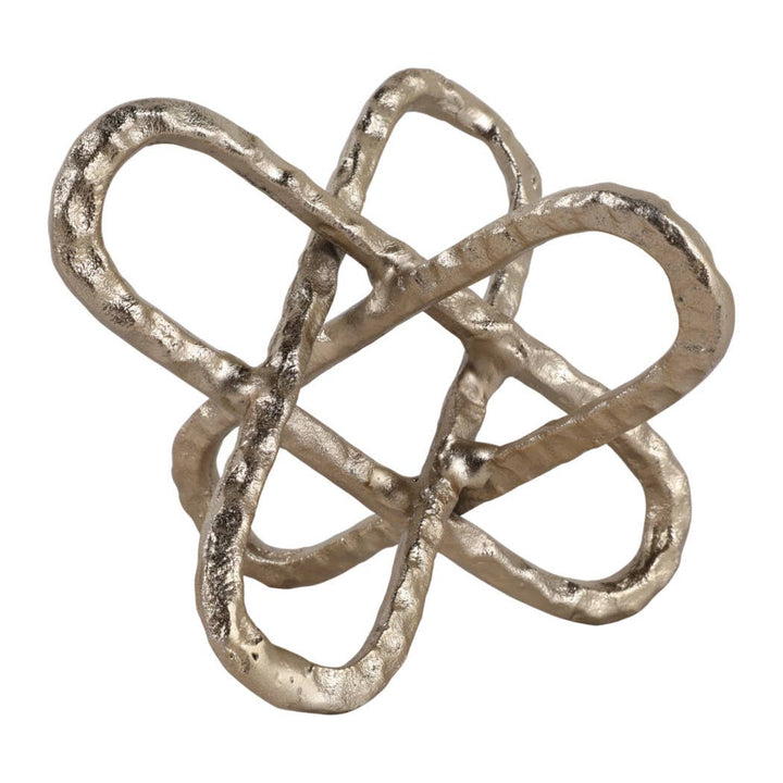 Gold Metal Knot Sculpture