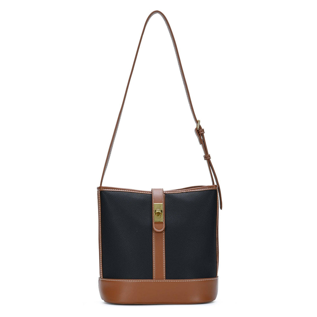 Black &amp; Camel Bucket Bag