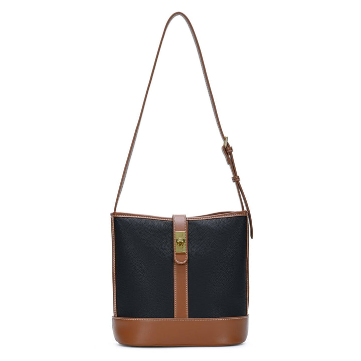Black &amp; Camel Bucket Bag