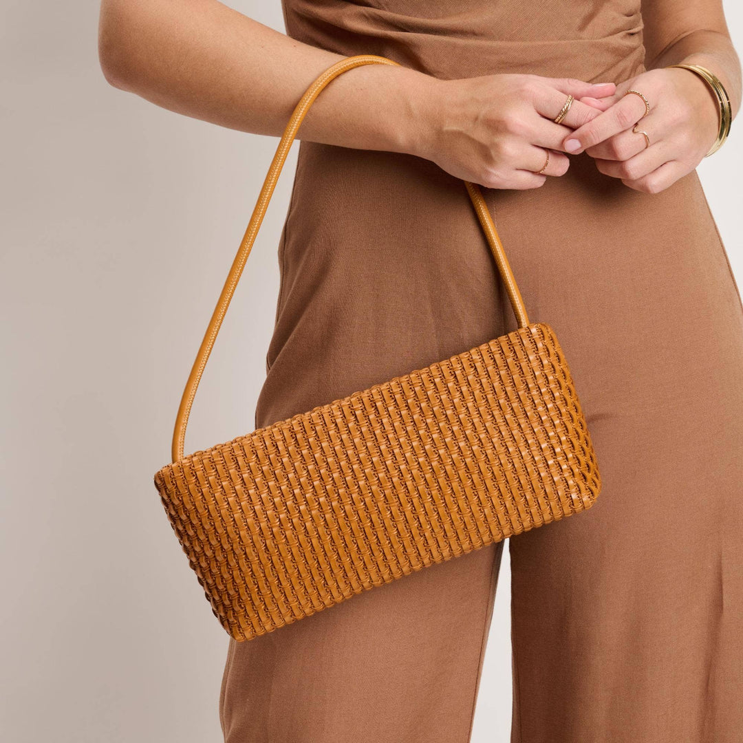Natural Woven Shoulder Bag