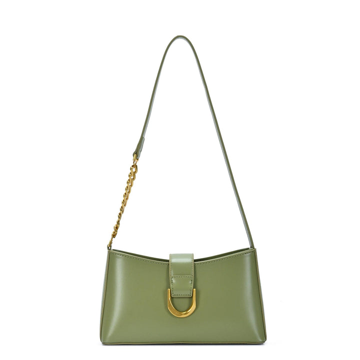 Beige Leather Shoulder Bag
