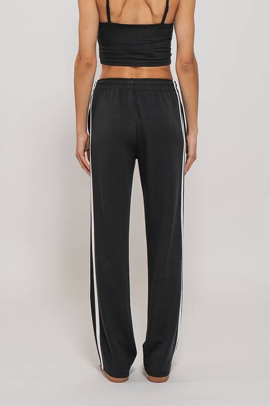 Striped Drawstring Relaxed Sweatpants