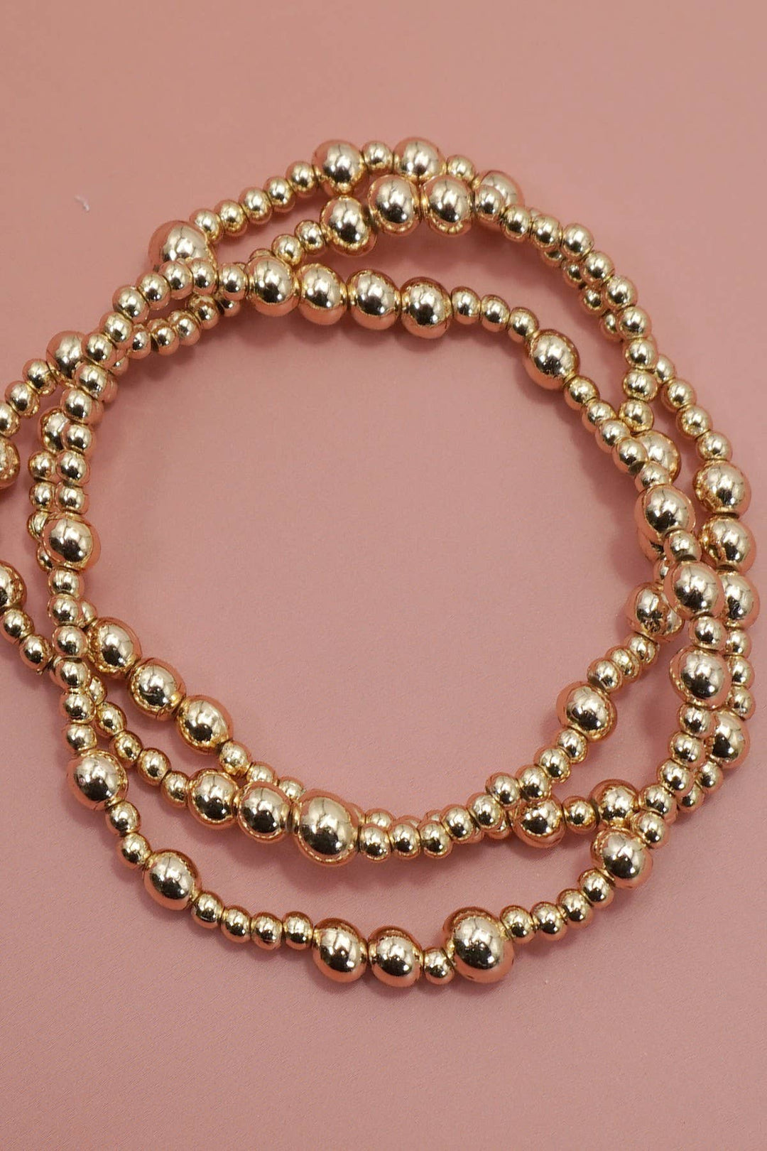 Multi Strand Gold Ball Bracelet