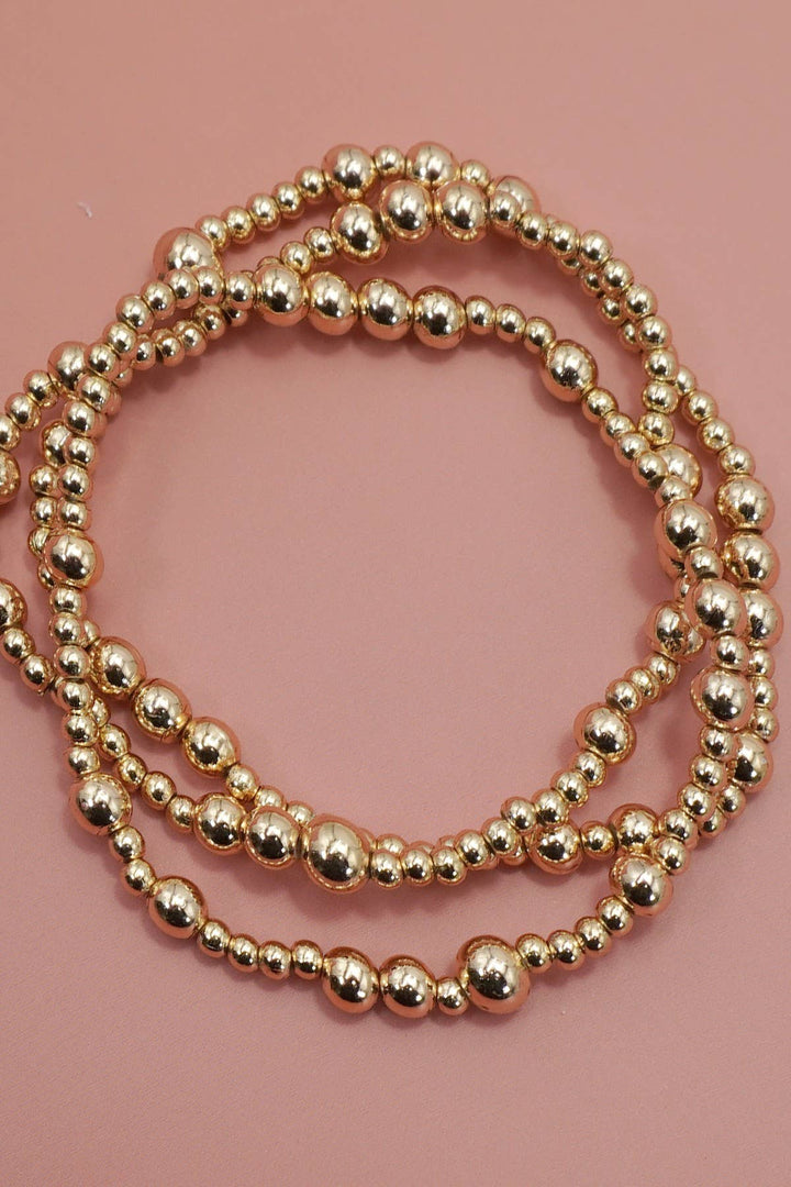 Multi Strand Gold Ball Bracelet