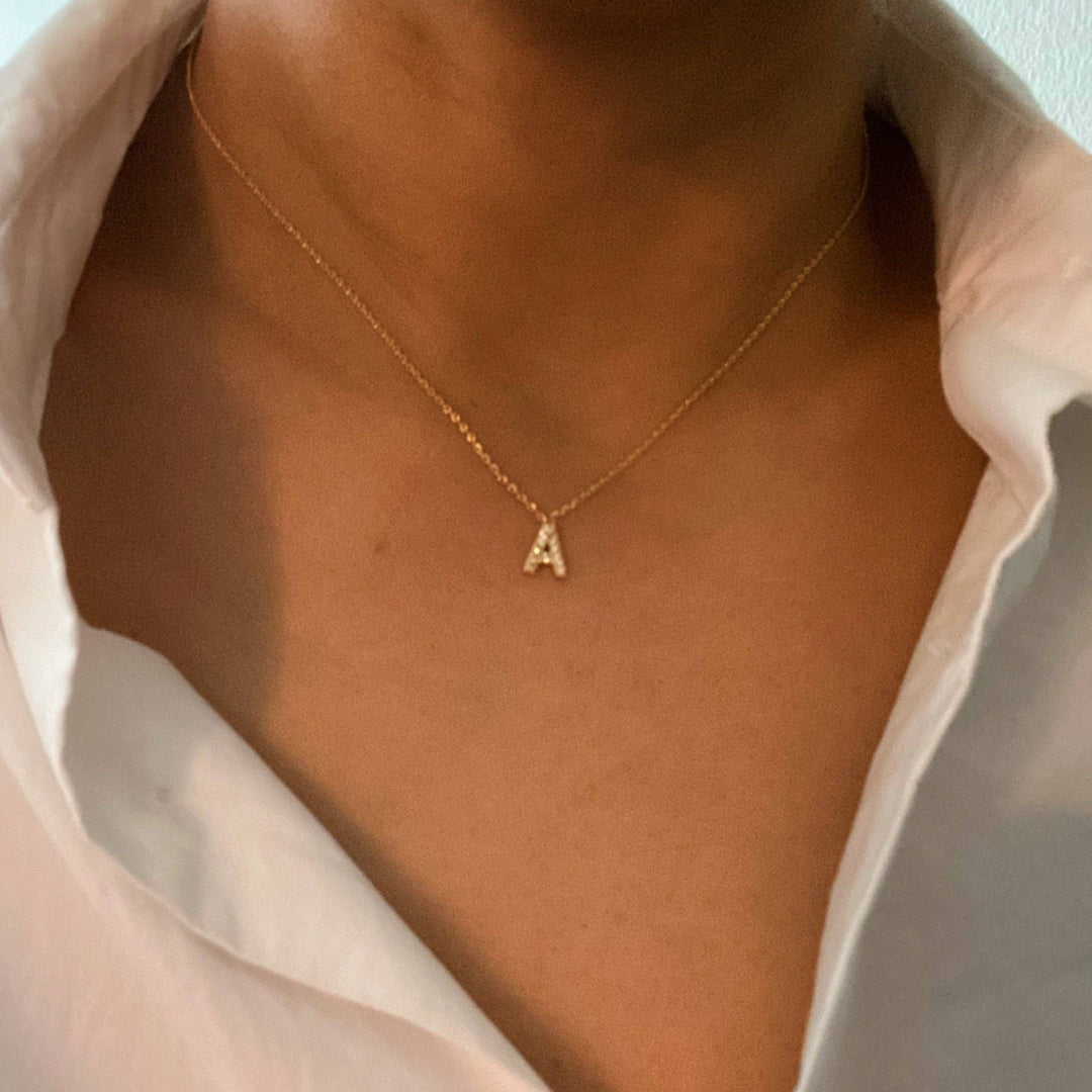 Tiny Initial Necklace