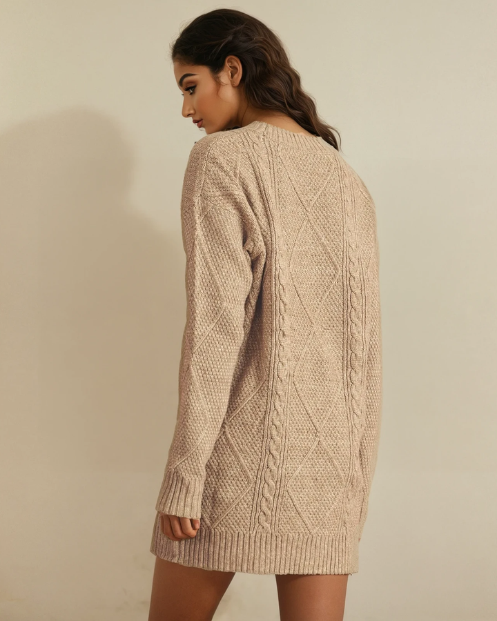 Cable Knit Sweater Dress