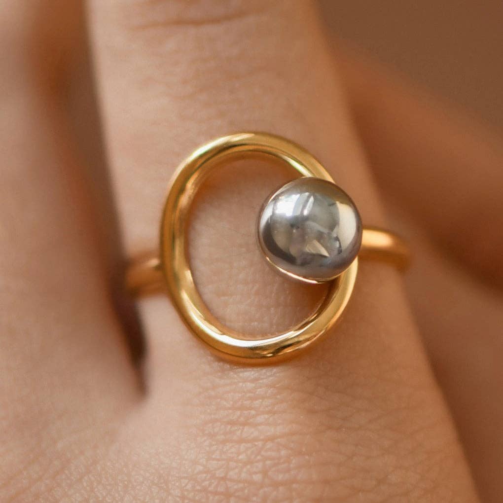 18K Gold Plated Waterproof Stainless Steel Ring