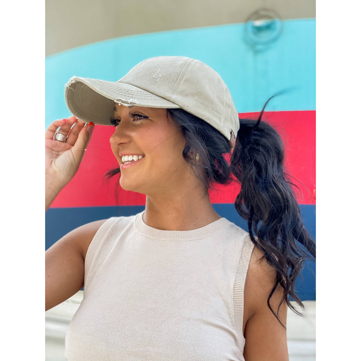 Criss-Cross Ponytail Ball Cap