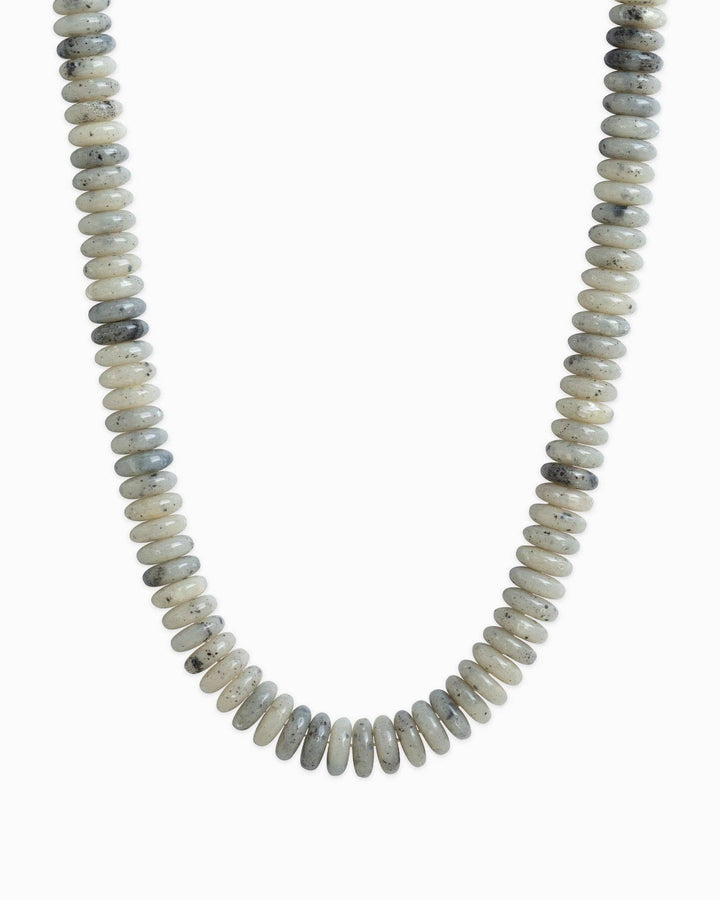 Navy Wide Marble Beaded Necklace