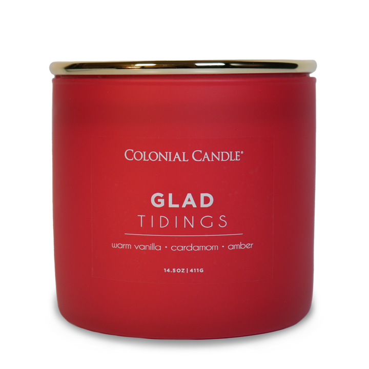 Glad Tidings Scented Jar Candle, Soy Blend Wax, 14.5oz