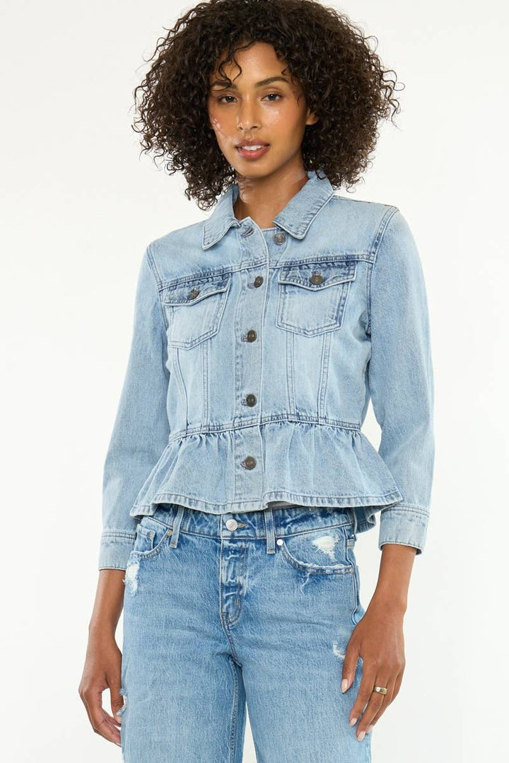 Peplum Denim Jacket