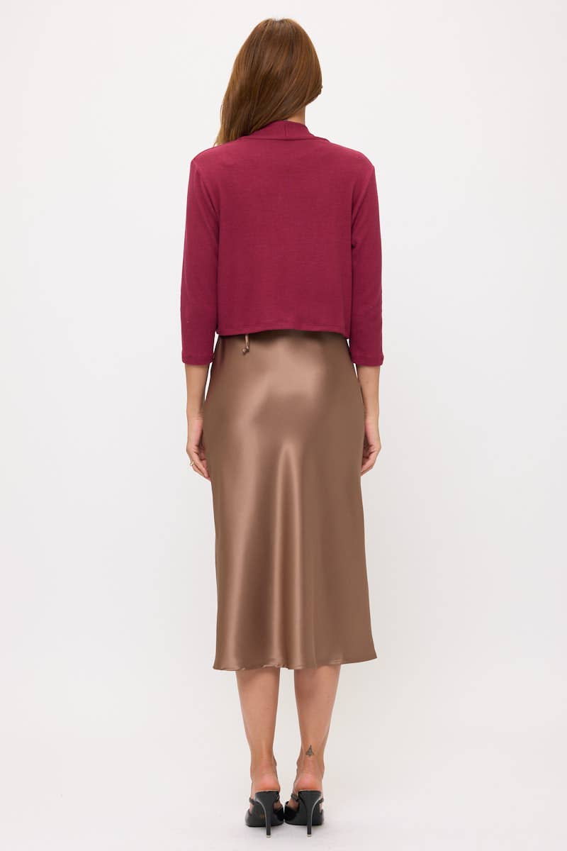 Burgundy Cashmere Like Bolero