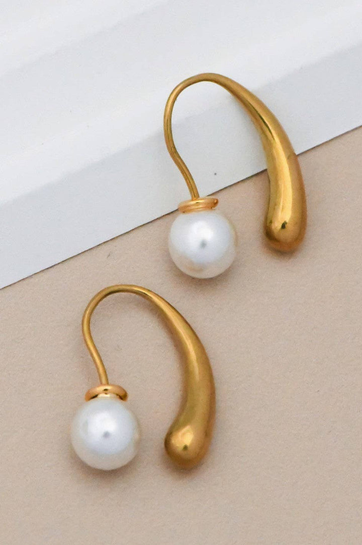 18K Gold Plated Waterproof Stainless Steel Hoop Earrings