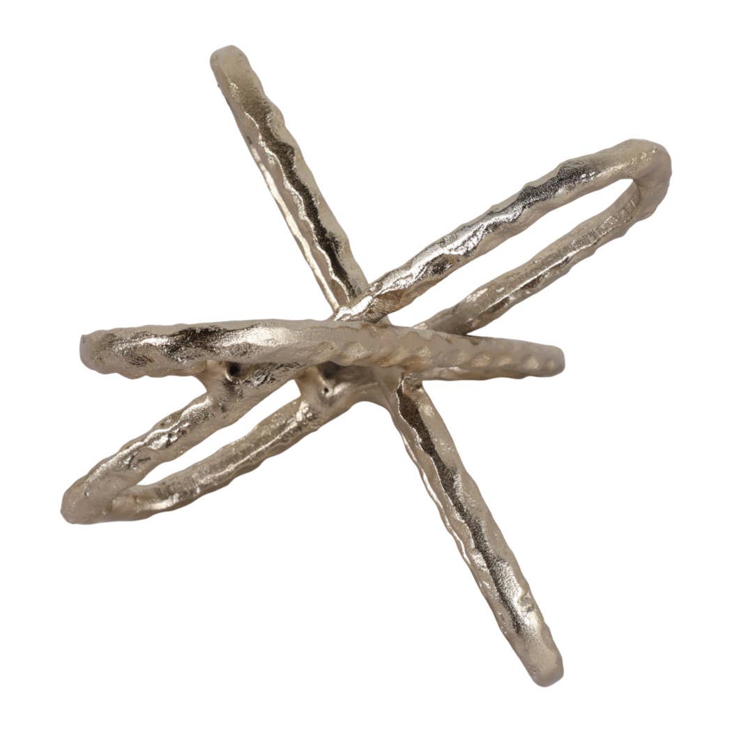 Gold Metal Knot Sculpture