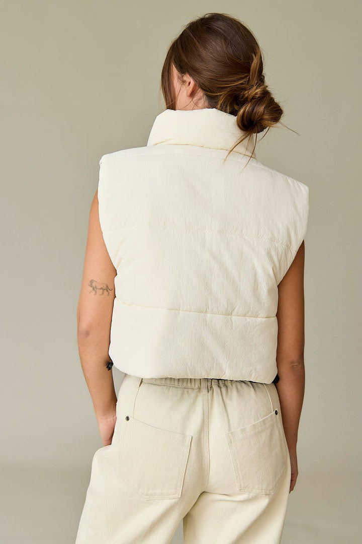 Reversible Cropped Puffer Vest