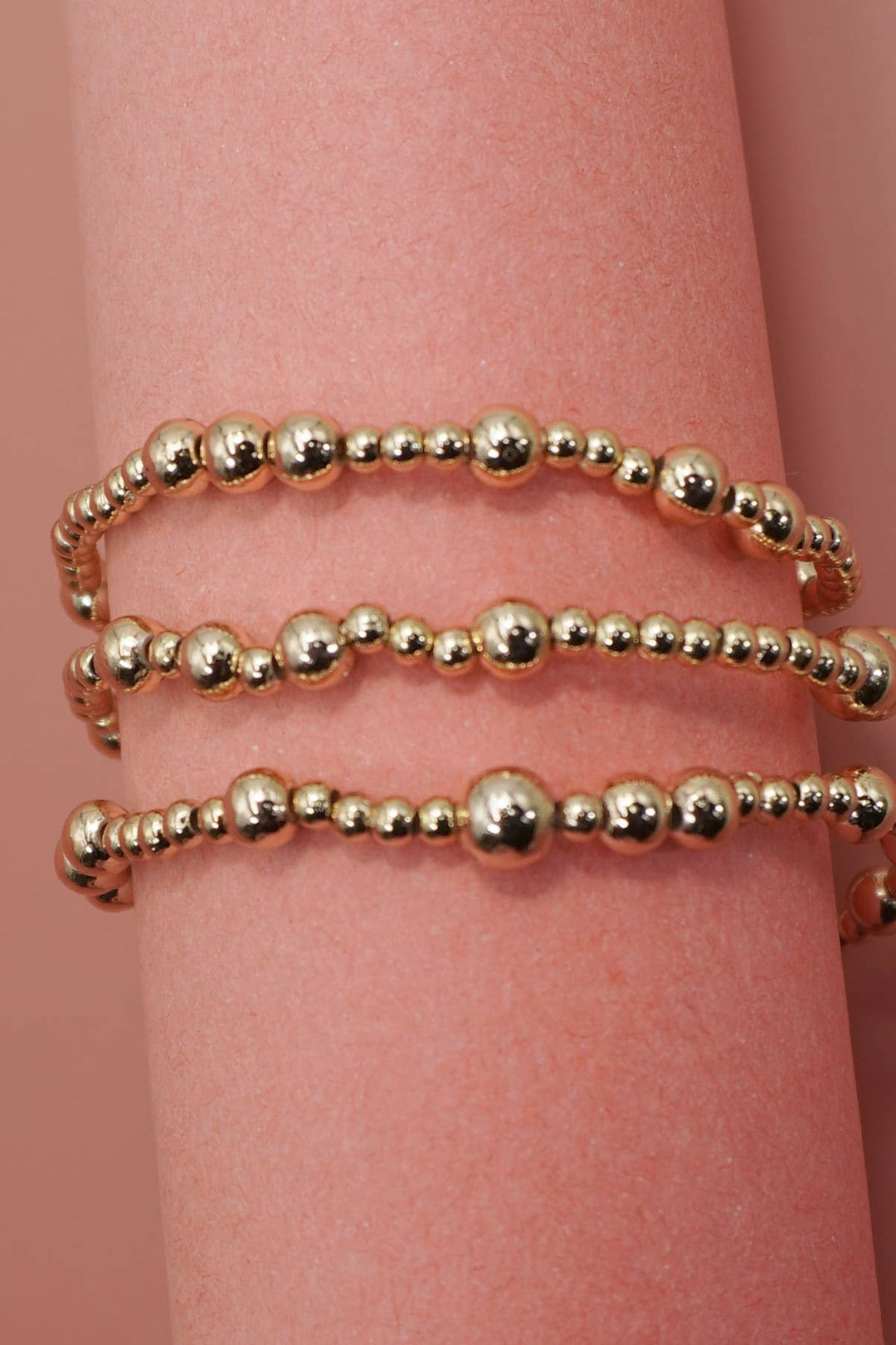 Multi Strand Gold Ball Bracelet