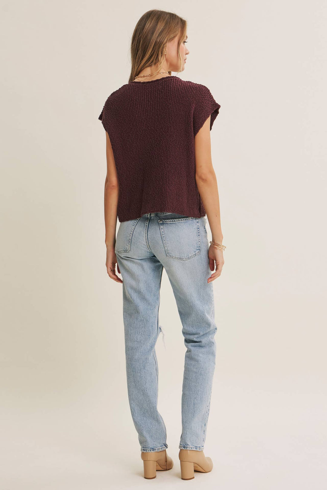 Cotton Slub Sweater Top