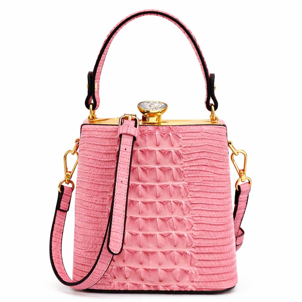 Black Crocodile Evening Bag