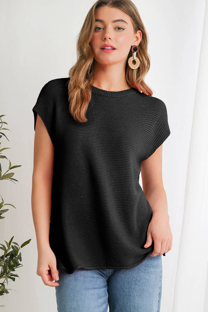 Pink Round Neck Sweater Top