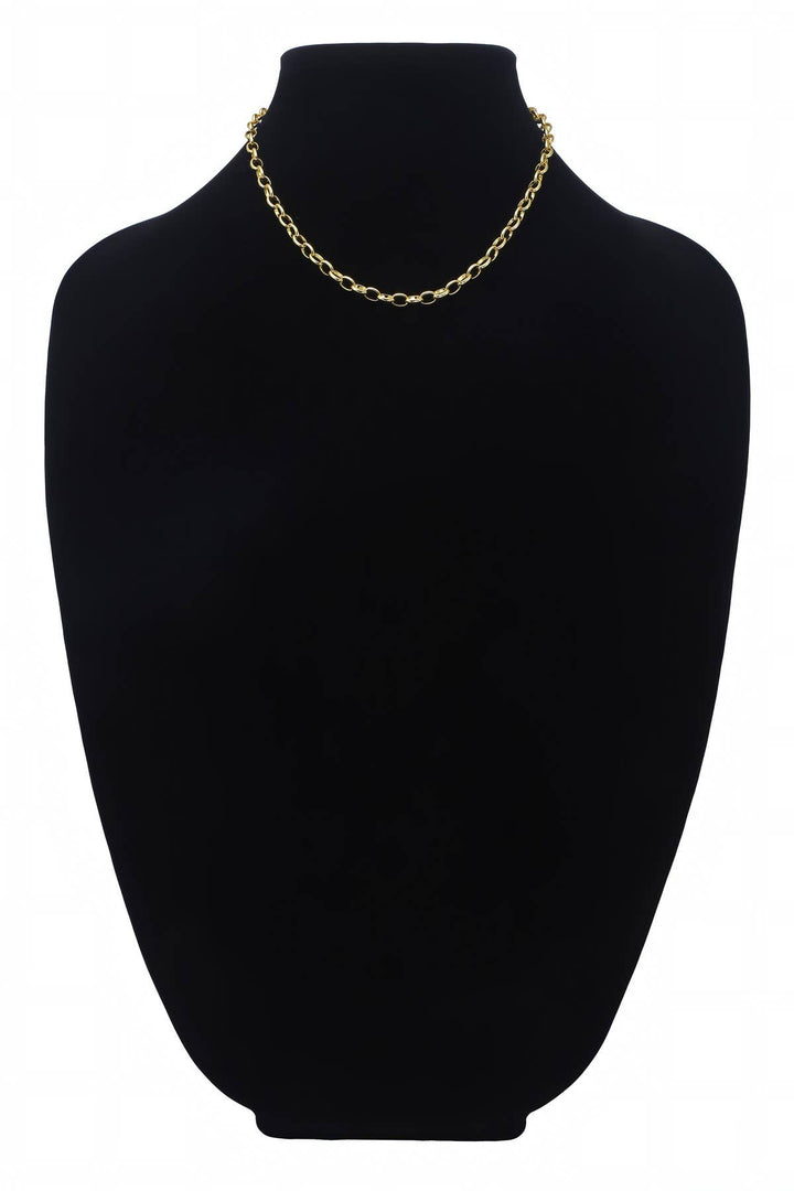 18K Gold Plated Oval Chain Necklace