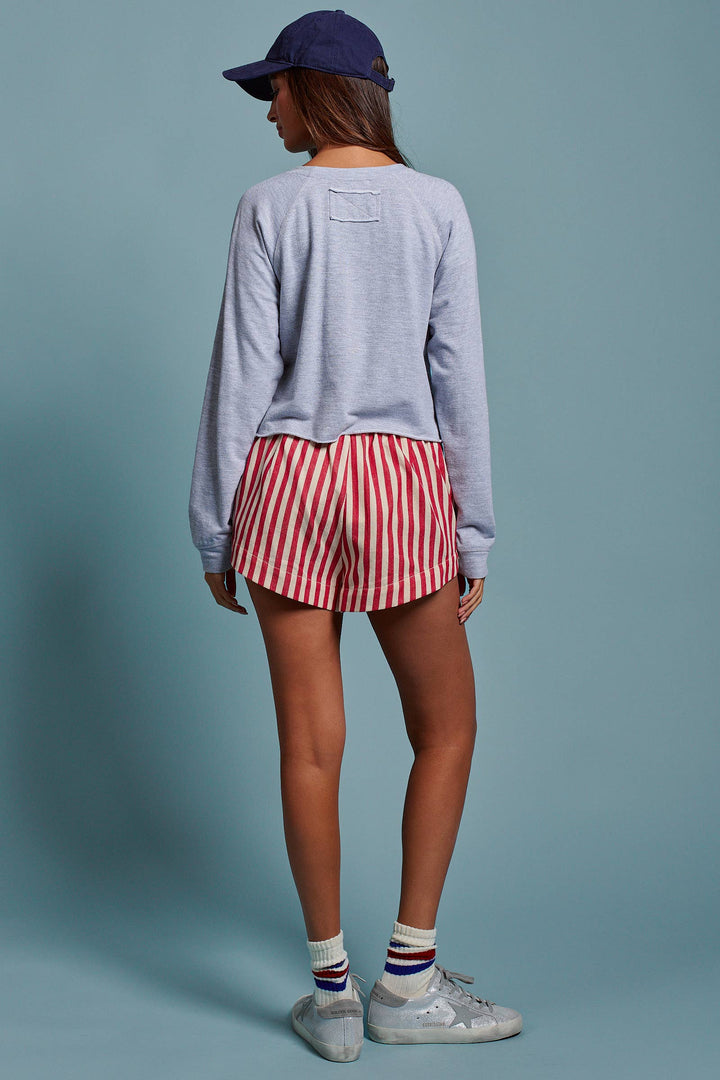 Cropped USA Flag Sweatshirt