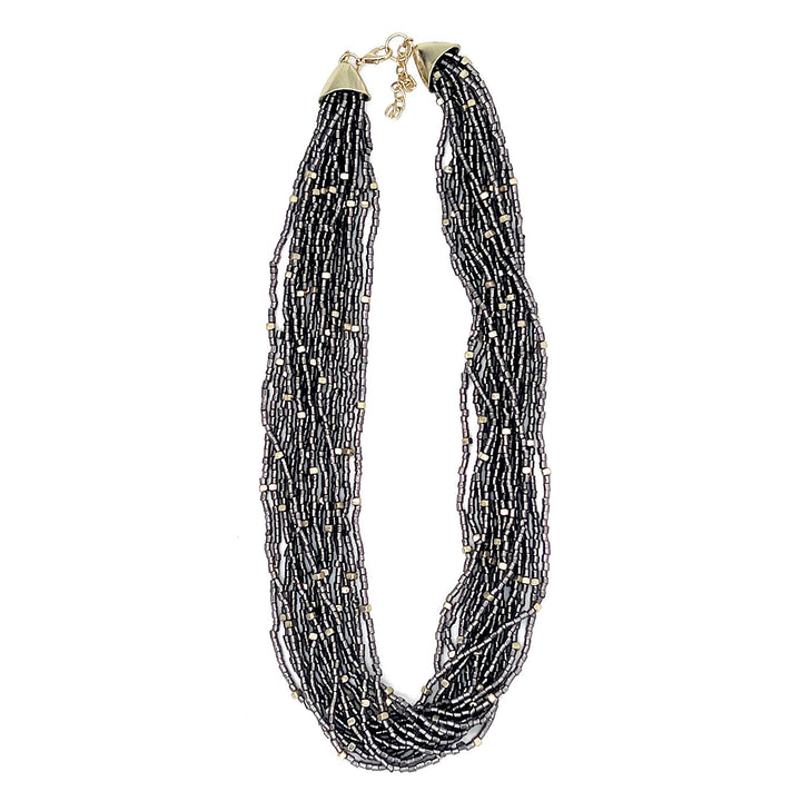 Beaded Multi-Strand Bib Necklace