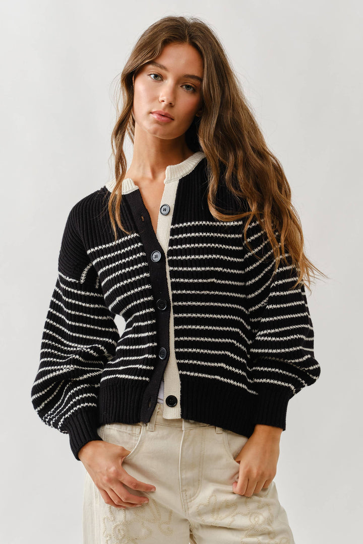 Black & White Stripe Sweater