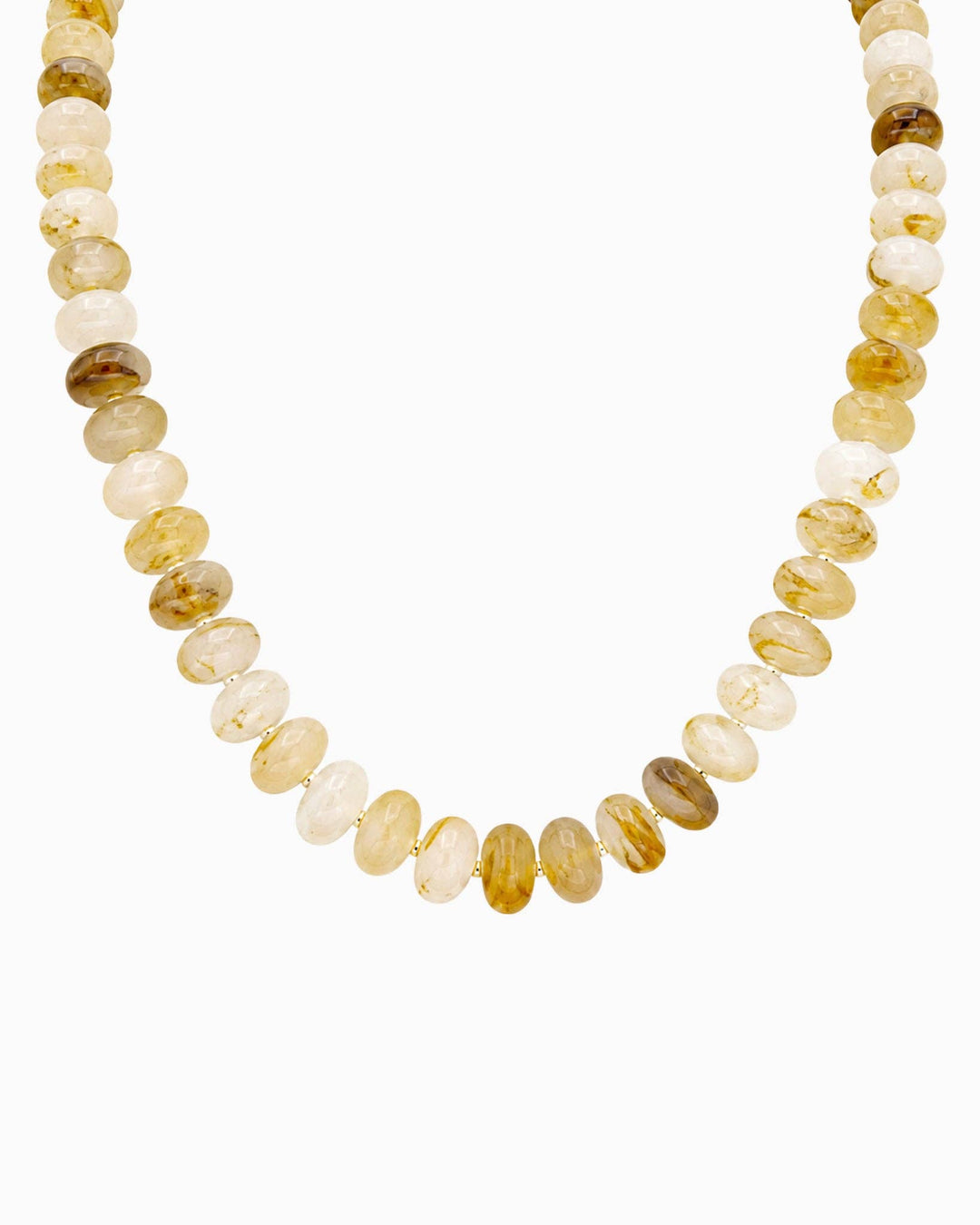 Autumn Marble Seed Necklace-Grey