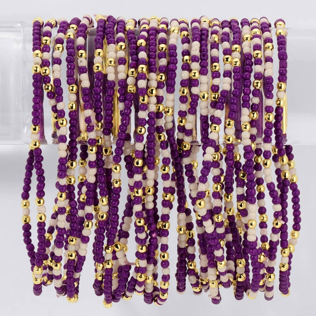 Stretch Seed Bead GAME DAY Bracelets