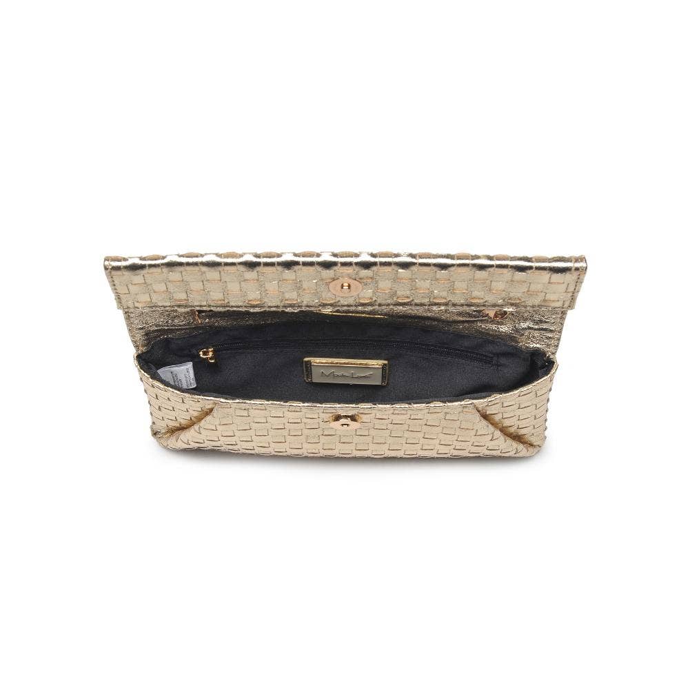 Wine Woven Clutch Crossbody Bag