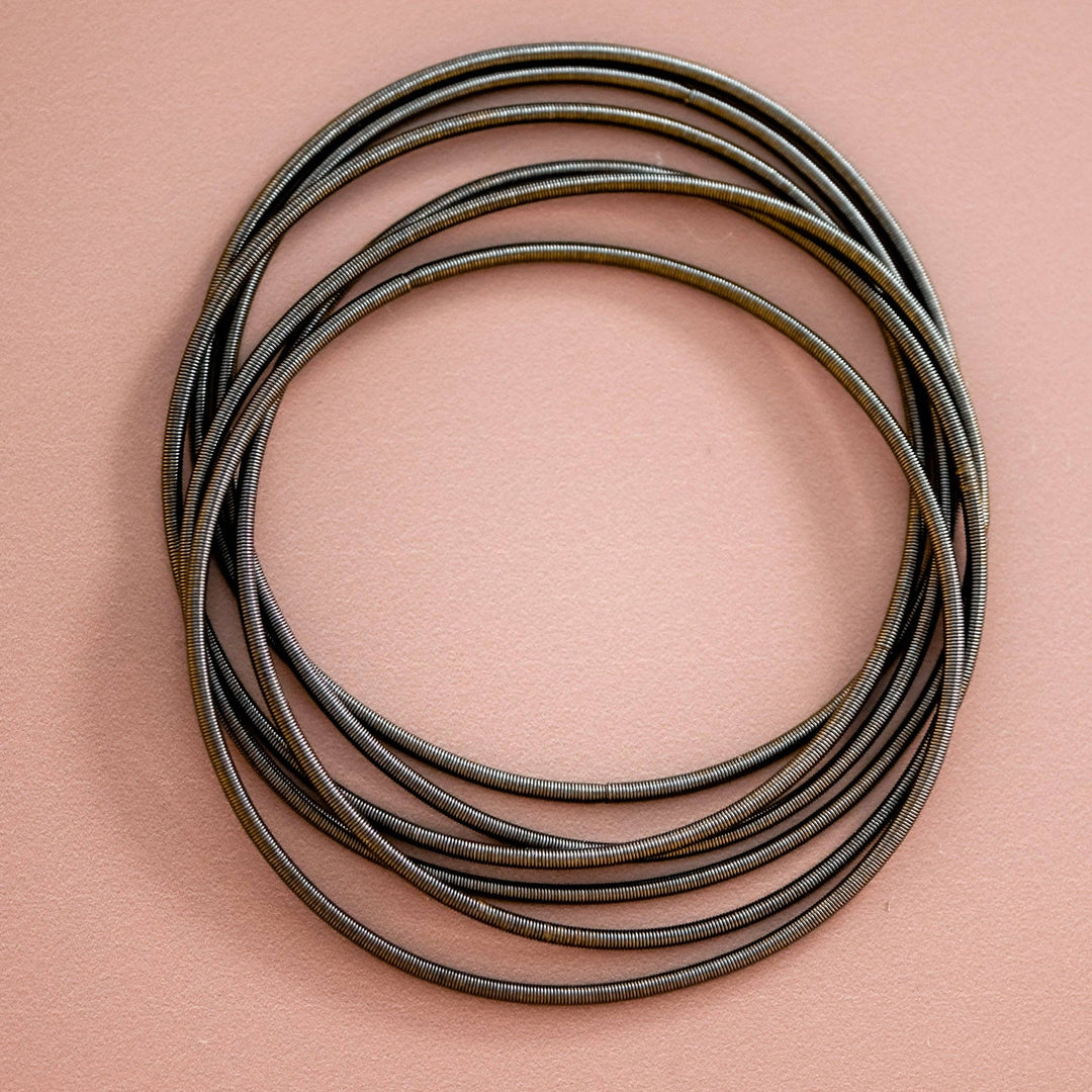 Stretchy Layered Guitar String Bracelet Set