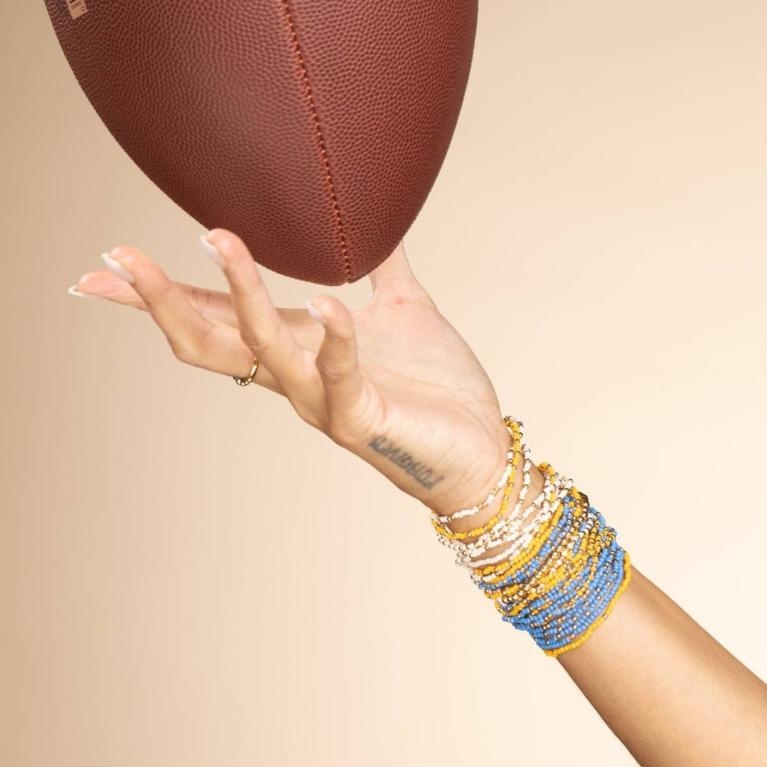 Stretch Seed Bead Solid Game Day Bracelets