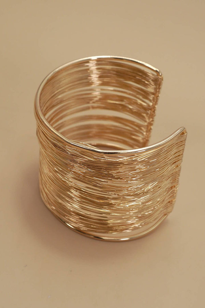 Multi Strand Gold Cuff Bracelet