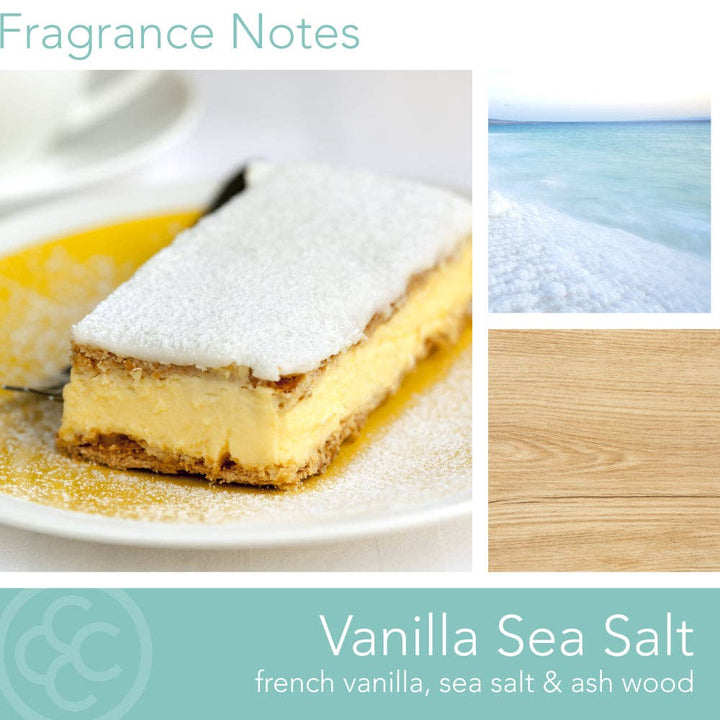 Vanilla Sea Salt Scented Jar Candle, Soy Blend Wax, 14.5oz