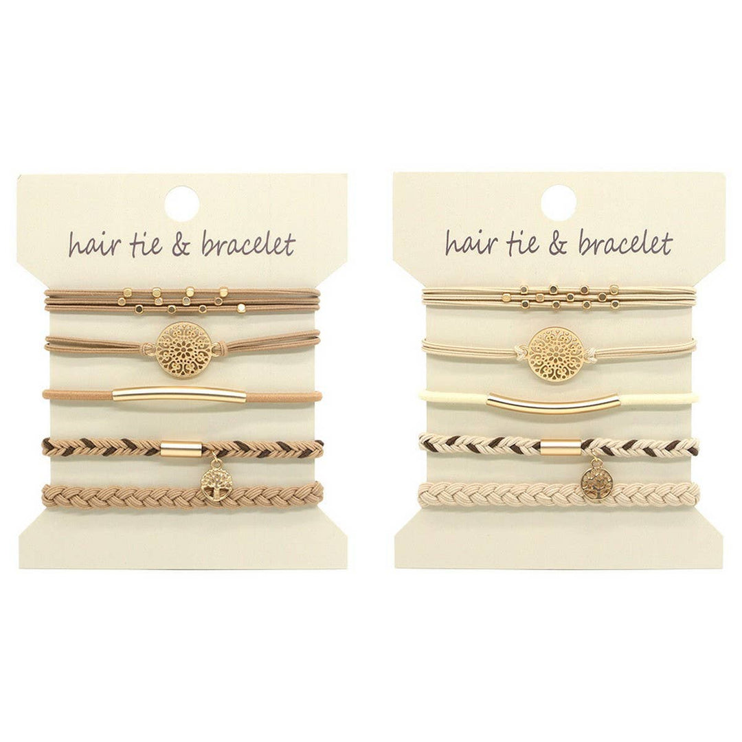 Chic Hair Tie & Bracelet Set