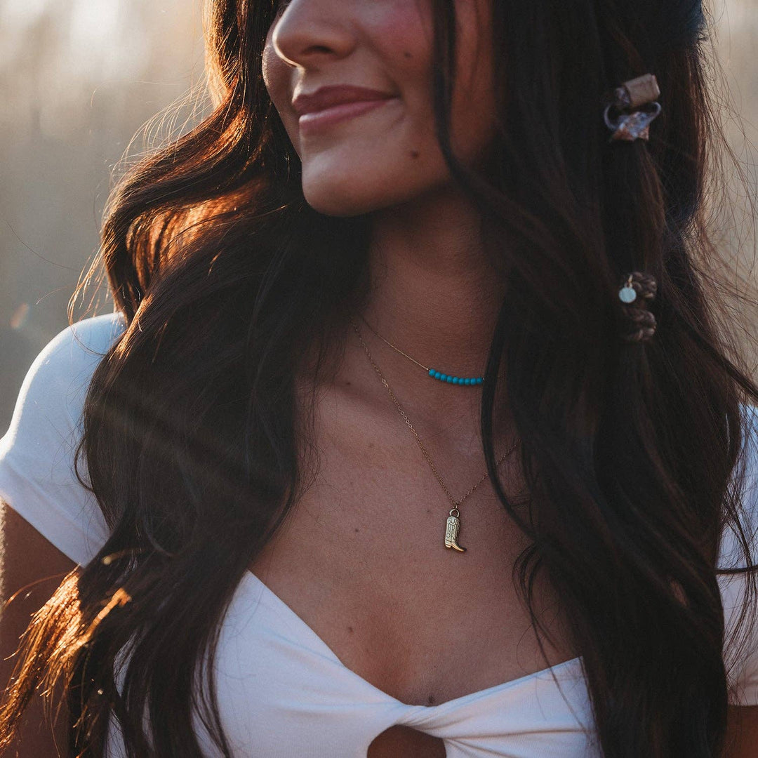 Cowboy Boot Necklace Set