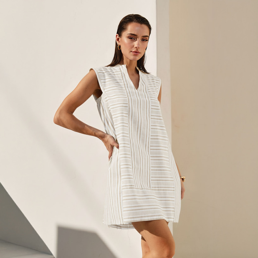 Striped mini dress