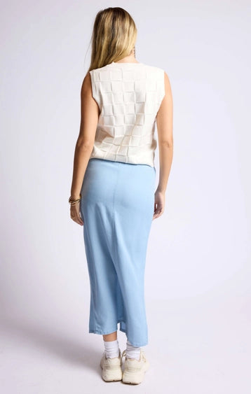 Light Blue Tencel Skirt