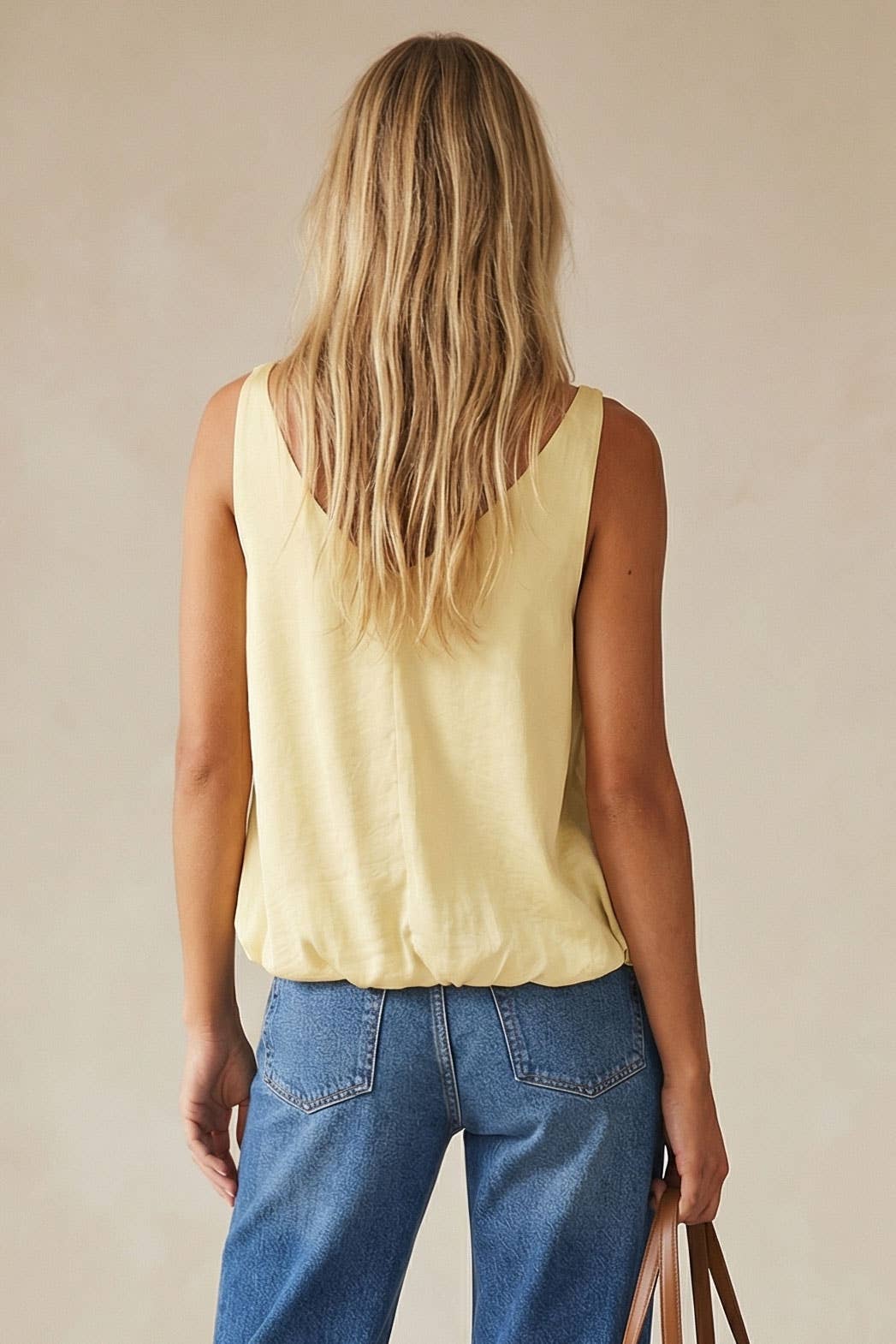 Billowy Strap Accent Tank Top