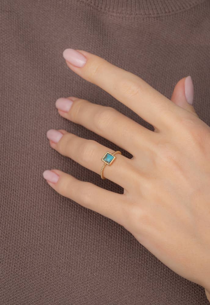 Square Turquoise Ring
