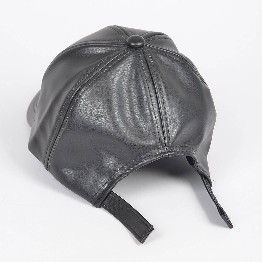 Faux Leather Cap