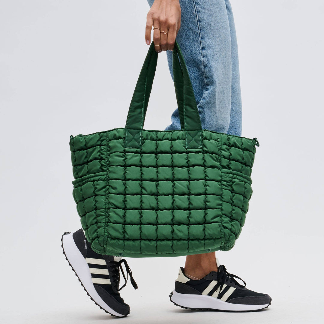 Quilted Puffer Nylon Tote