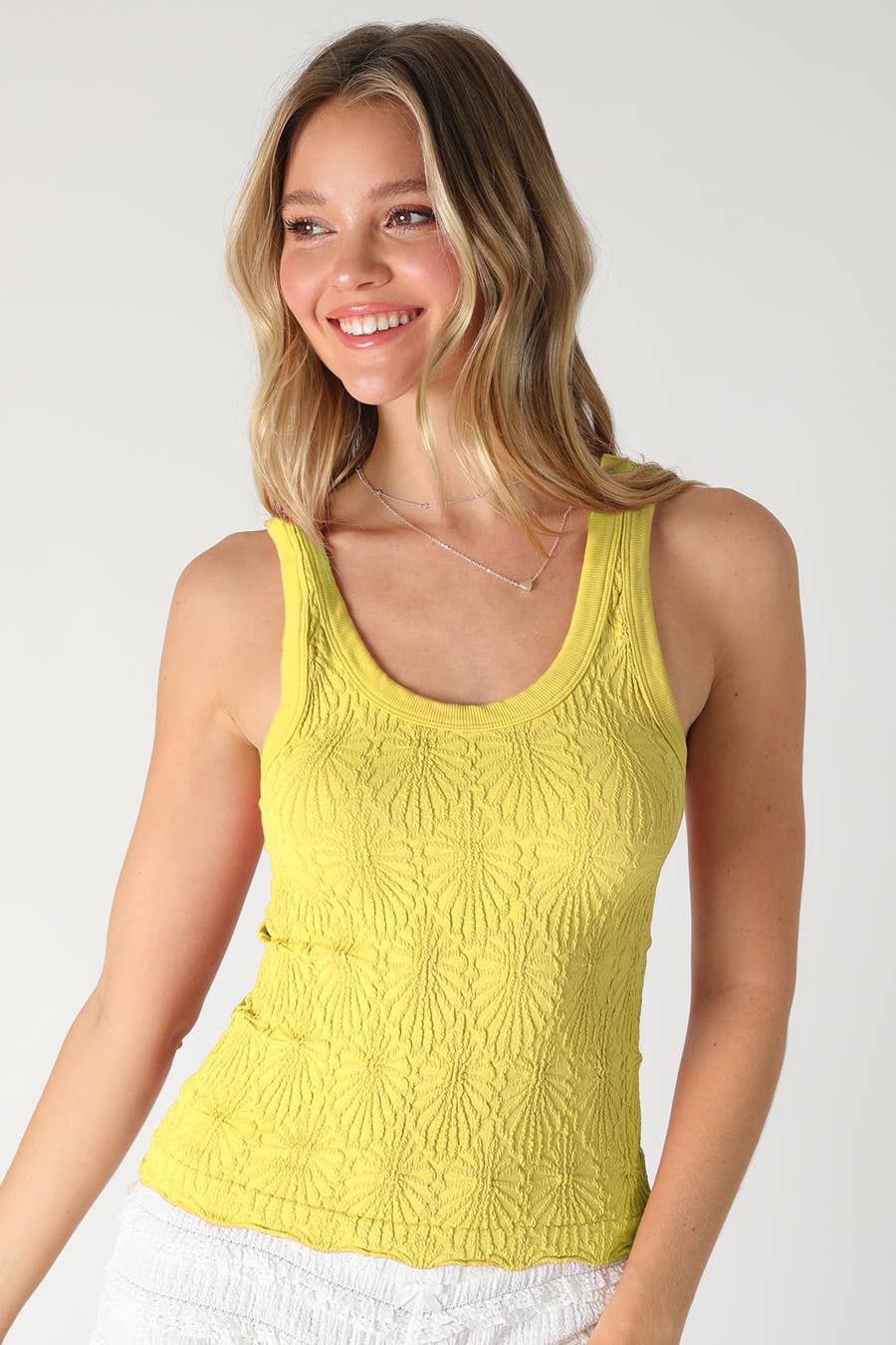 Lace Textured Tank Top