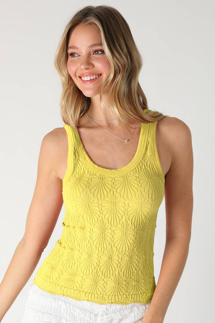Lace Textured Tank Top